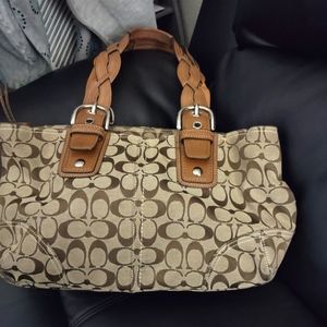 Gorgeous Coach 11863 Canvas & Leather Tote Shopper Bag